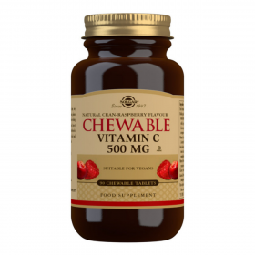 Solgar Chewable Vitamin C Natural Cran-Raspberry Flavor 500 mg. 90 Tablets Expiry 03/26