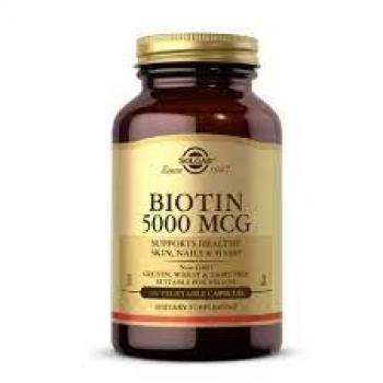 Solgar Biotin 5000 ug 100 Capsules Expiry 06/2026