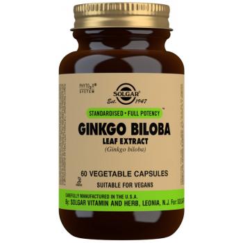 Solgar Ginkgo Biloba Leaf Extract V 60 Capsules Expiry 01/24