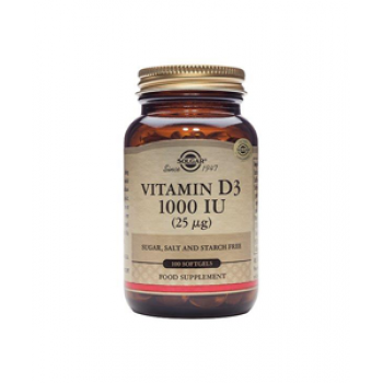 Solgar Vitamin D3 1000iu 250 Capsules  Expiry 09/25