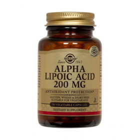 Solgar Alpha Lipoic Acid 200mg VegeCaps 50 Expiry 08/24