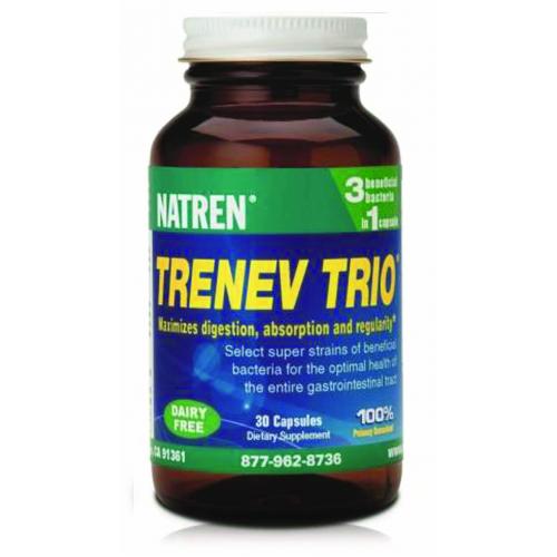 Natren Trenev Trio  Natren's Top Selling, most potent  probiotic. Non -dairy. 30's Capsules (same as Healthy Trinity) Expiry 30/3/2024