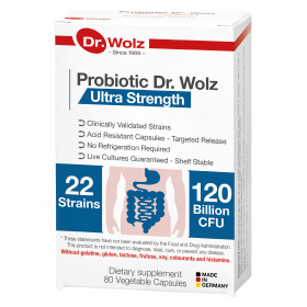 Probiotic Dr Wolz 22 Strains  Ultra Strength 80 Capsules Expiry Date 30/04/2025